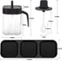 3PCs Glass Spice Jar Set With Spoons & Lids